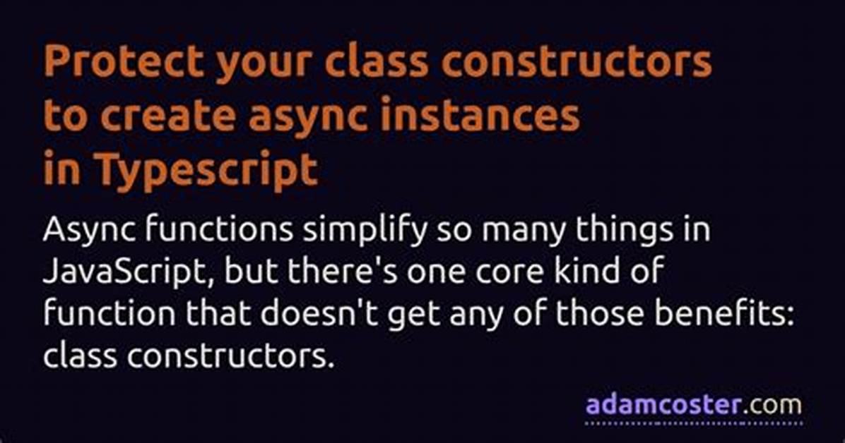 Can Constructors Be Async?