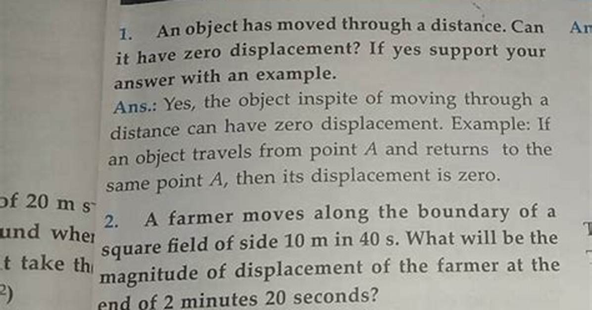 Can Distance Be Zero?