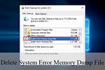 Can I Delete System Error Memory Dump Files Windows 7?