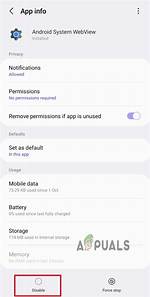 Can I Disable Android System Webview?