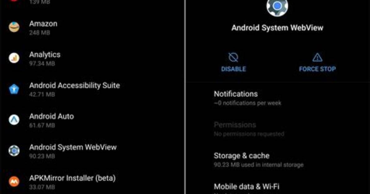 Can I Disable Android Webview?