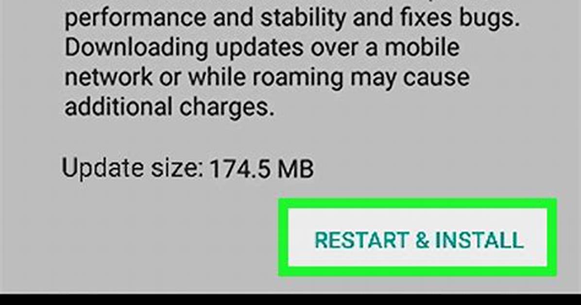Can I Manually Update Android?