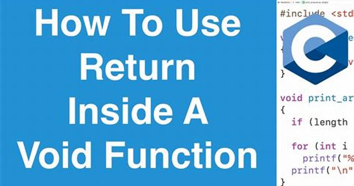 Can I Return in Void Function?