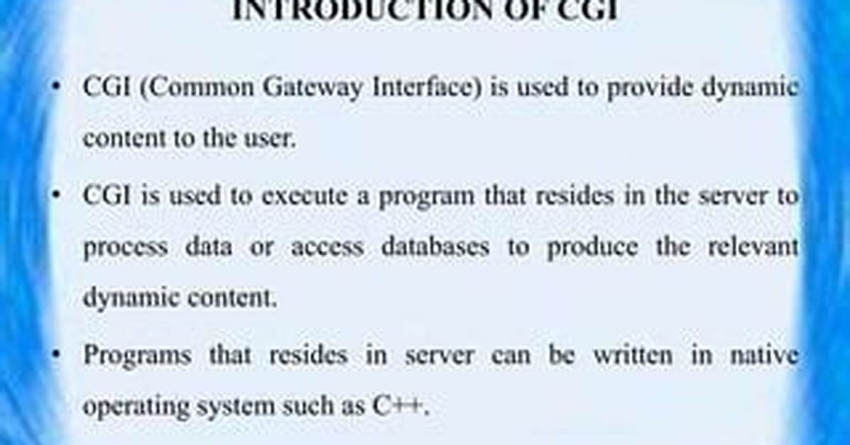 Can Java Be Used as a Cgi Language?