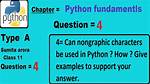Can Nongraphic Characters Be Used in Python?