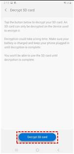 Can't Decrypt Sd Card?