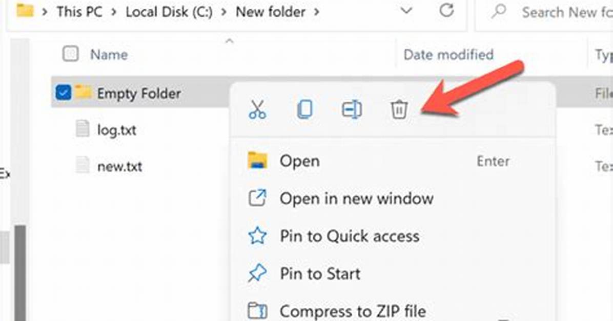 Can't Delete Empty Folder Because It Is Used