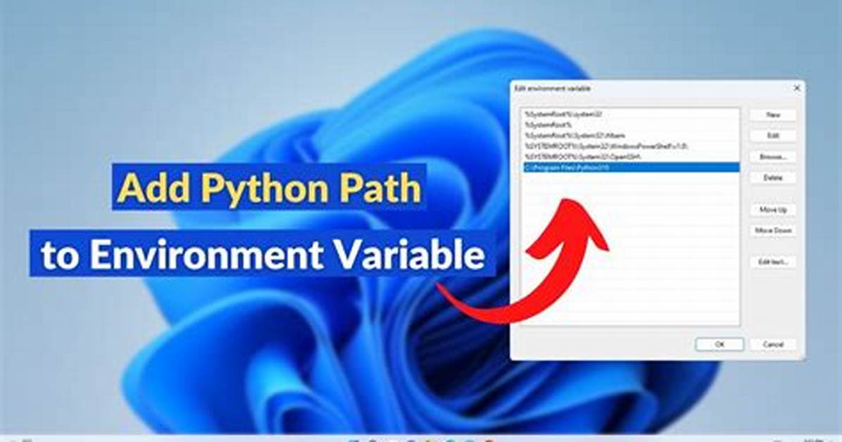Can't Set Python Environment Path Variable?