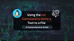 Can the Cat Command Edit a Text File as Well as Read It? [Duplicate]