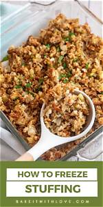 Can U Freeze Bread Stuffing?