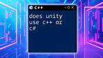 Can Unity Use C++?
