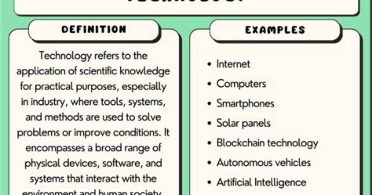 Can We Define Technology?