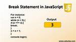 Can We Use Break in Javascript
