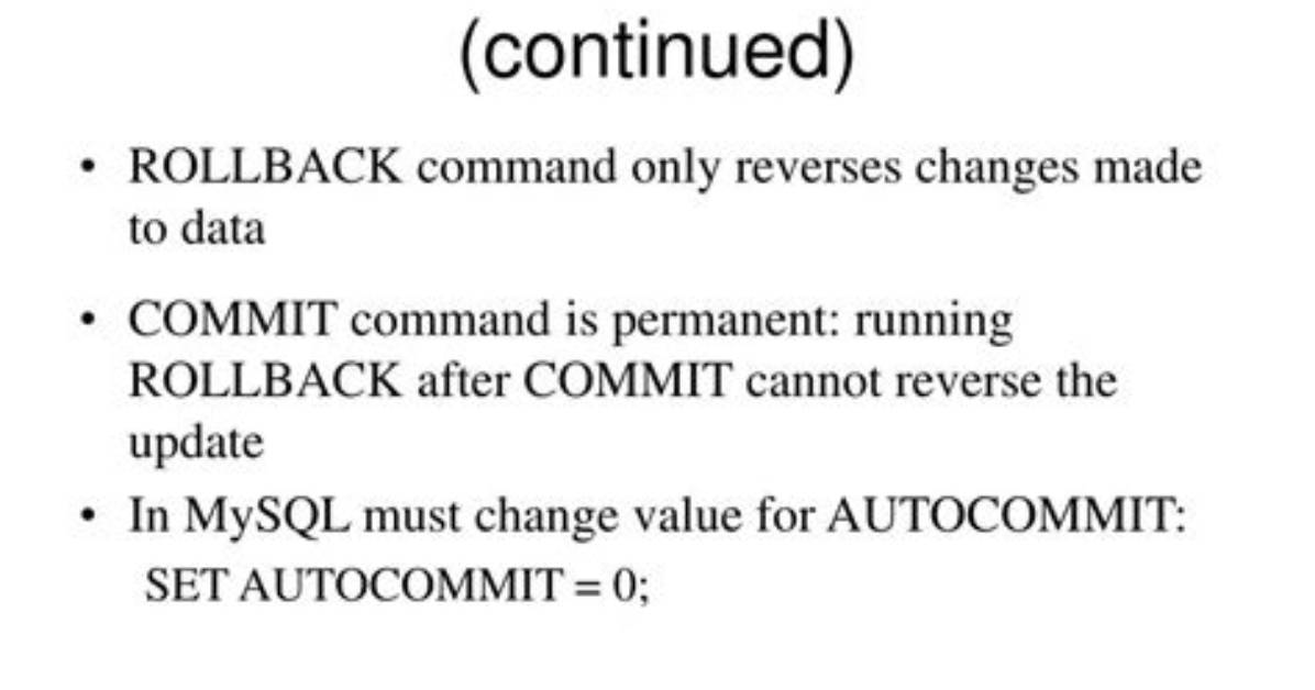 Can We Use Rollback After Commit
