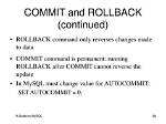Can We Use Rollback After Commit