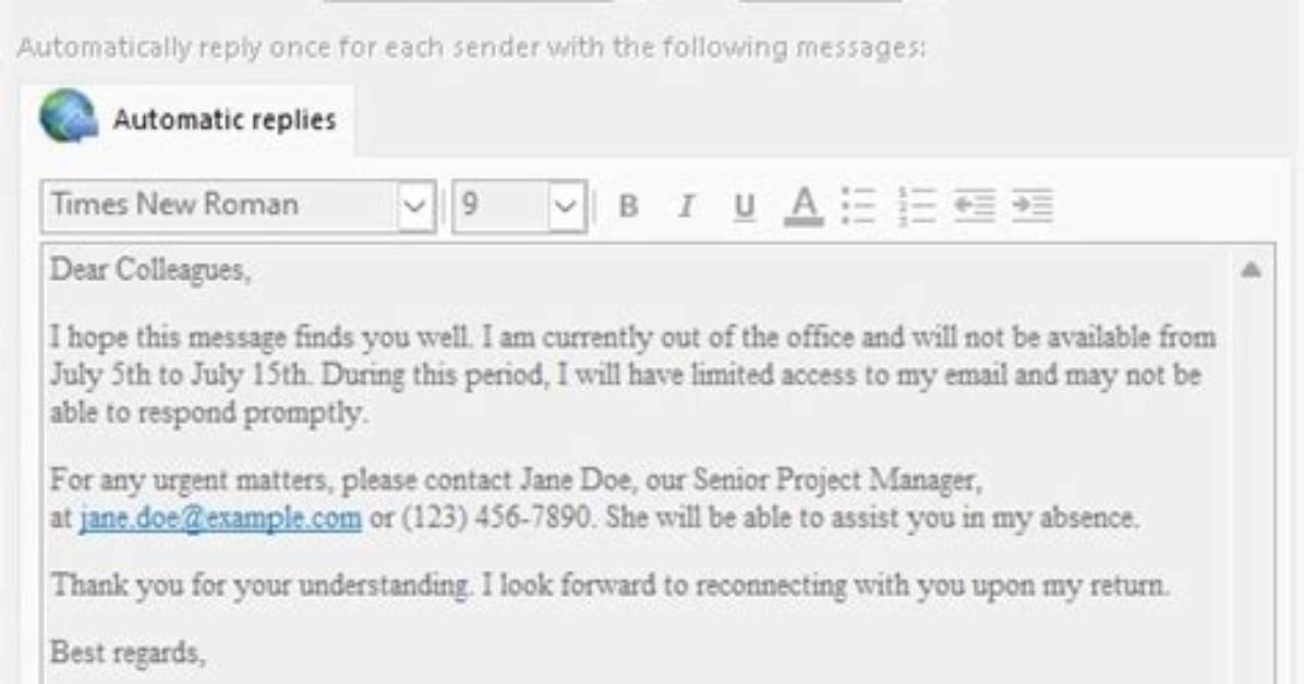 Can You Do an Automatic Text Reply?