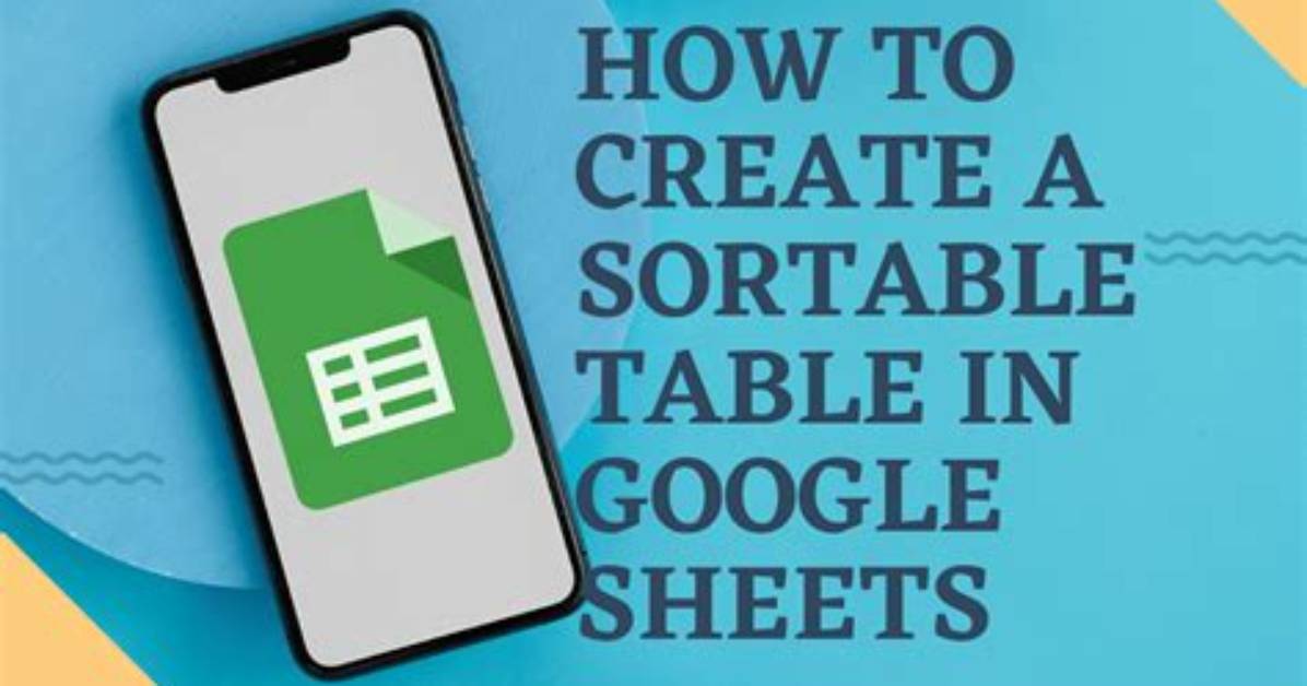 Can You Make a Sortable Table?