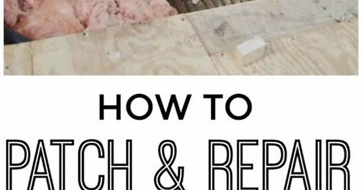 Can You Patch Subfloor