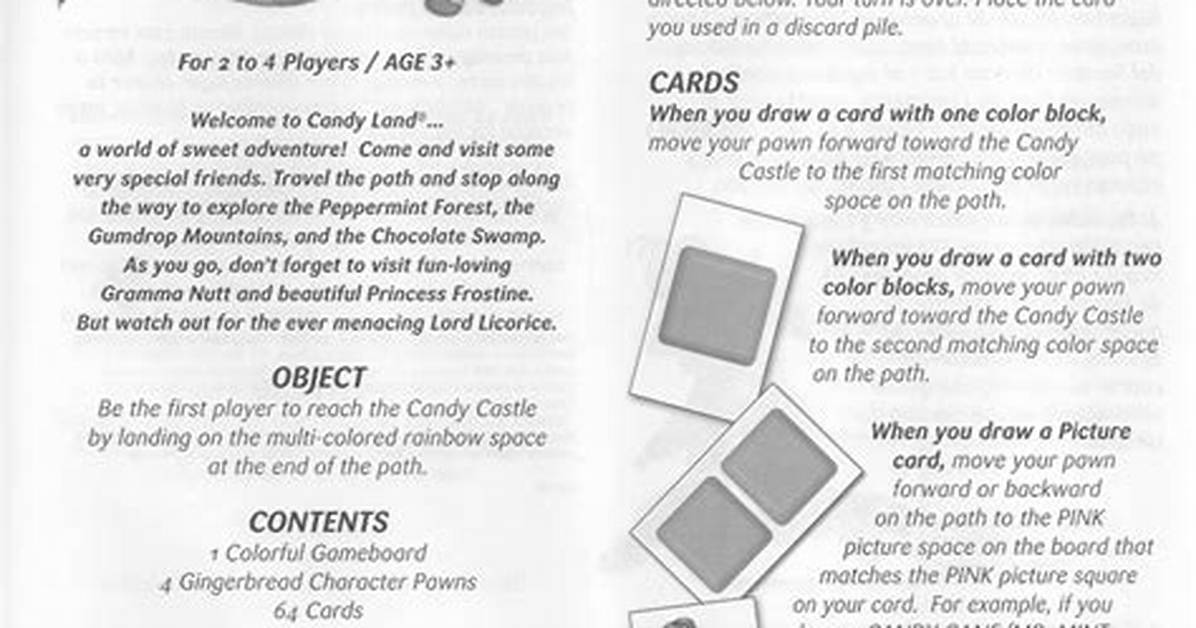 Candy Land Rules