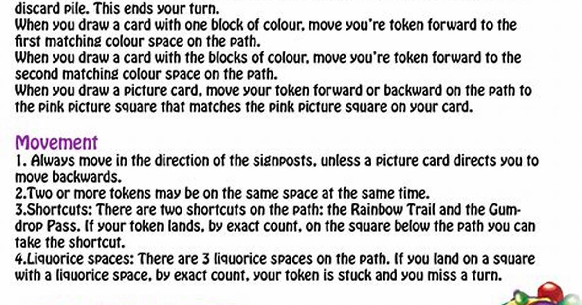 Candyland Rules