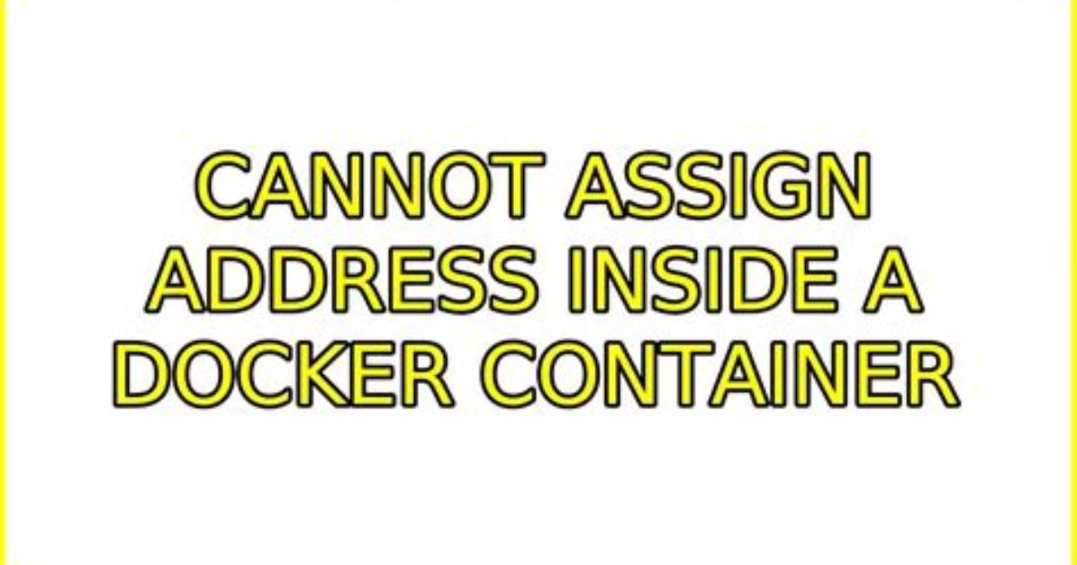 Cannot Assign Address Inside a Docker Container