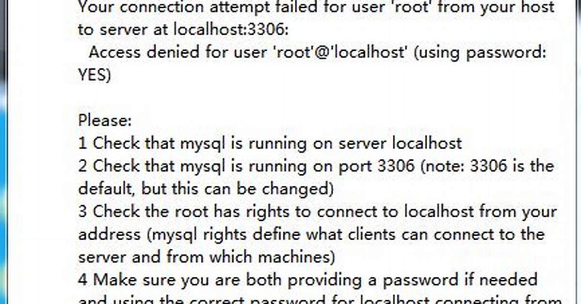 Cannot Connect to Database Server (Mysql Workbench)