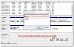 Cannot Convert Basic Disk to Dynamic Disk. Not Enough Space