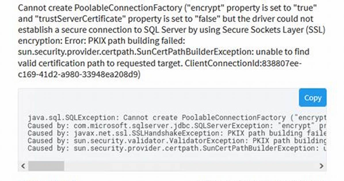 Cannot Create Poolableconnectionfactory