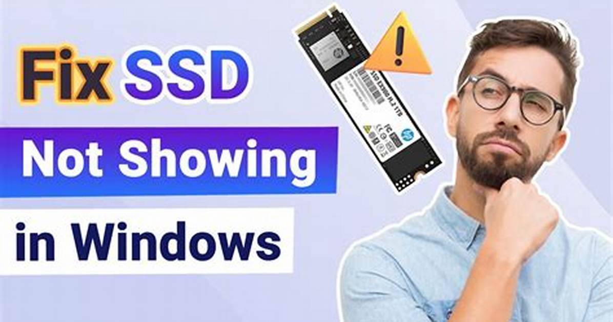 Cannot Find My Ssd