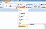 Cannot Find the Text Effects >Transform Option as Indicated in Word Help for Word 2016