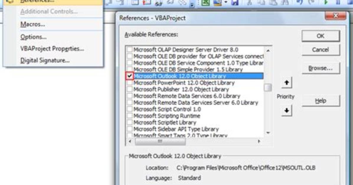 Cannot Get Outlook Application Object to Work