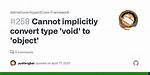 Cannot Implicitly Convert Type Void to Object Error in C#