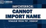 Cannot Import Name 'Html5Lib' from 'Pip. _Vendor' (/Usr/Lib/Python3/Dist-Packages/Pip/_V