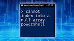 Cannot Index into a Null Array