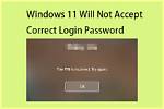Cannot Login Using Correct Password