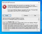 Cannot Open Database "Test" Requested by the Login. the Login Failed. Login Failed for User 'Xyz\Aspnet'