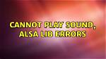 Cannot Play Sound, Alsa Lib Errors