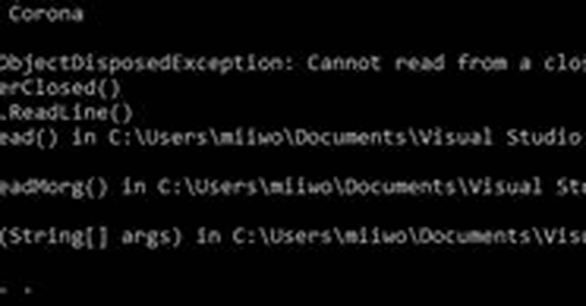 Cannot Read from a Closed Textreader