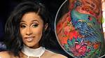 Cardi B Shocks Fans with Epic Peacock Tattoo in Before and After Photos