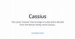 Cassius Meaning
