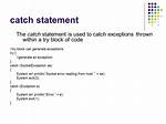 Catch Statement Does Not Catch Thrown Error