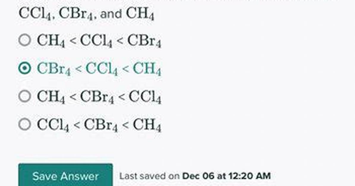 Cbr4 Boiling Point