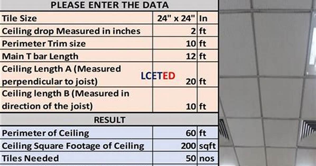 Ceiling Calculator