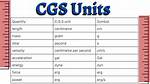 Cgs Unit