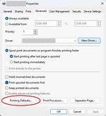 Change Default Printing Settings