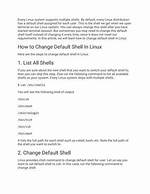 Changing Default Shell in Linux [Closed]