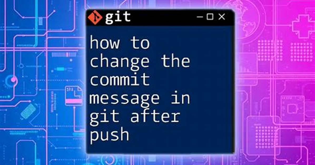 Changing Git Commit Message After Push (Given That No One Pulled from Remote)
