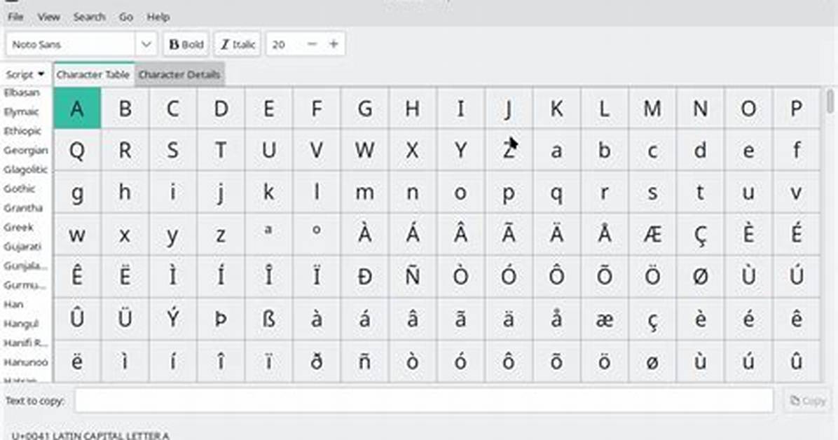 Character Map in Linux? [Closed]