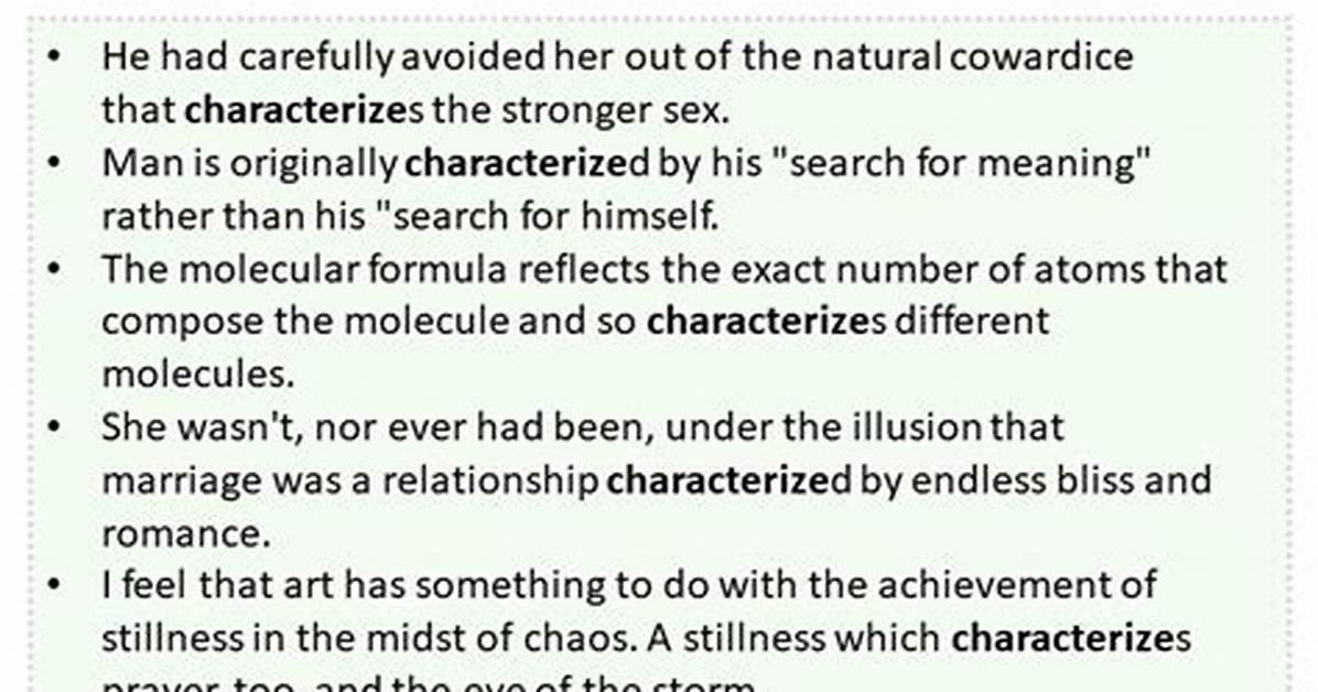 Characterize