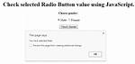 Check a Radio Button with Javascript